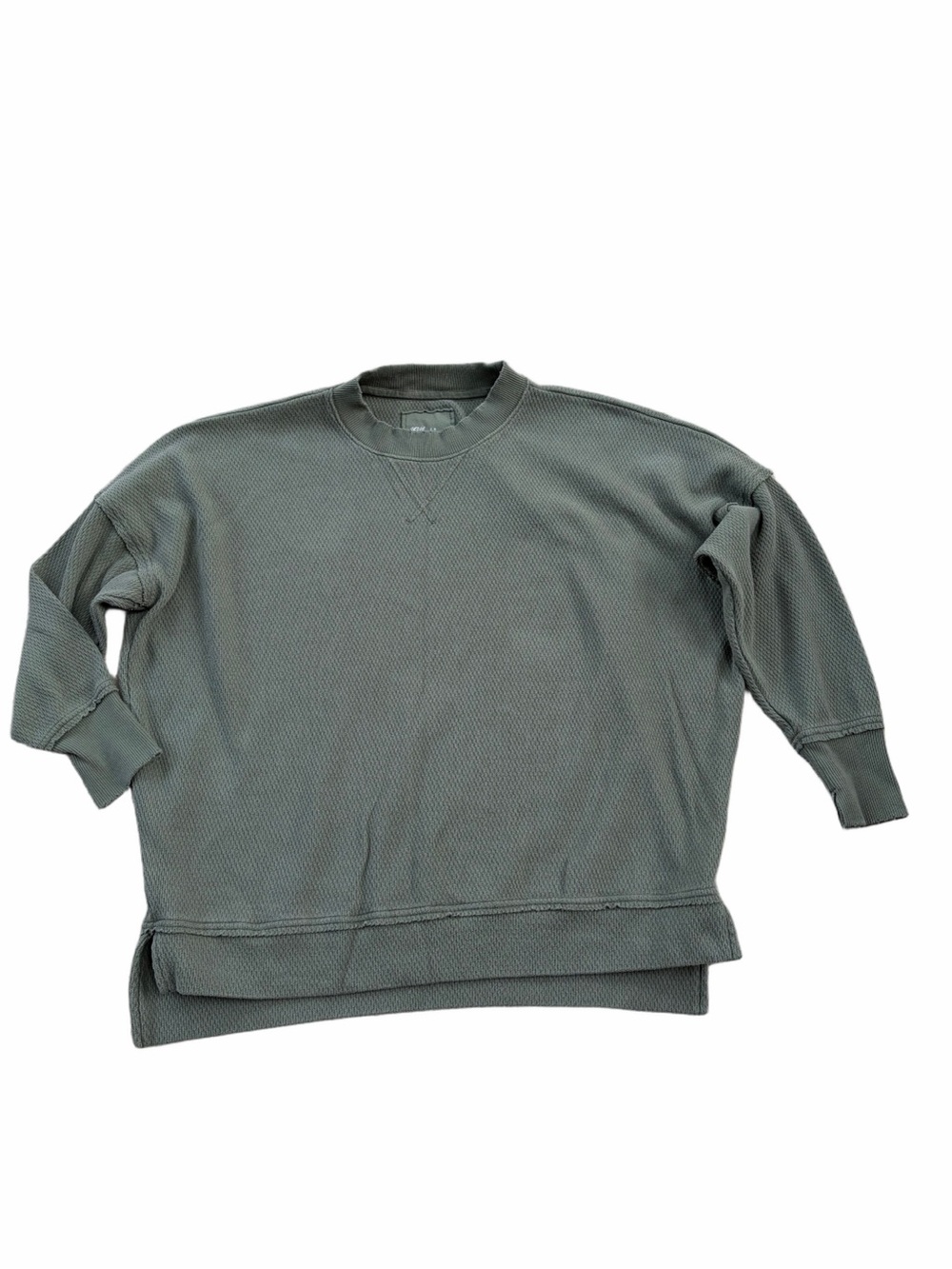 Aerie Women’s Size Medium Olive Green Oversized Crewneck Sweatshirt Loungewear
